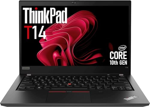 Lenovo Thinkpad T14 Gen 1 Business Laptop, 14 Zoll FHD (1920x1080), Intel Core i5-10210U, 16GB DDR4 RAM, 256GB SSD, QWERTY Tastatur, Windows 11 Pro (Generalüberholt)