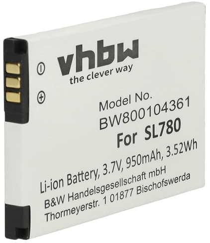 Batteria vhbw per Siemens GigaSet SL400, SL 400A, SL 400H, SL610, SL78, SL78H, SL780, SL785, SL788, X656, 4250366817255,950mAh