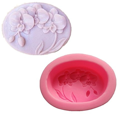 Allforhome Silikonform für Seife, Orchidee, Handarbeit, Seifenform