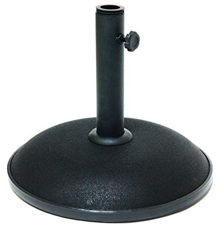 DEMA Sonnenschirmständer Mattschwarz 11 kg, Betonkern, Metall Rohrhalter, PVC Bodenschoner, stabil & Kratzfest, für Schirme bis 2 m, passend für 24-41 mm Stangendurchmesser