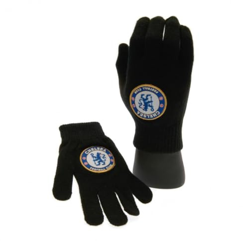 Chelsea Big Crest Knitted Gloves - Black
