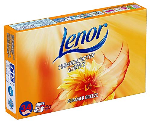 Lenor Fabric Softener Tumble Dryer Sheets Summer Breeze 408 Sheets (12 x 34 pack)