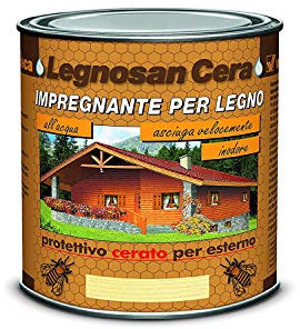 Veleca LEGNOSAN CERA Trasparente- ml. 750 IMPREGNANTE PER LEGNO ALL'ACQUA INODORE