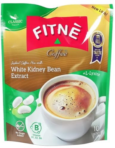 Fitnè Kaffe Kaffee mit Weiße Kidneybohnen Extrakt Fitne Coffe with Kidney Bean Extract 10er Pack (150g)