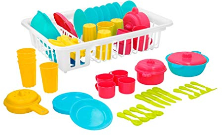ColorBaby Unisex - Adulto My Home Colors Escurridor con 35 piezas de menaje, Multicolor, 35 piezas