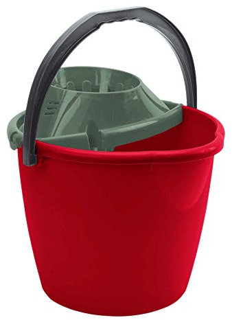 MAYA Cubo Redondo 13L. Polipropileno Resistente. Apto Uso Profesional y Doméstico (Color Rojo)