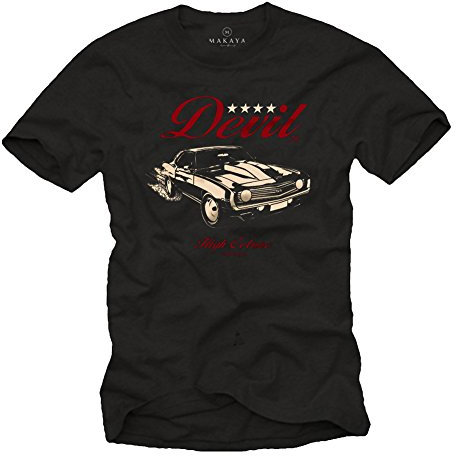 Vintage T-Shirt Herren Devil Camaro SS schwarz L