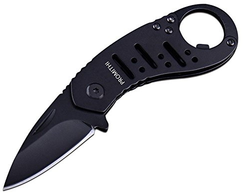 Coltello Portachiavi Multiuso, Lama Pieghevole sbloccabile Piccolo Sopravvivenza Coltelli Tascabili Affilati Coltello con Apribottiglie Campeggio Caccia Professionale