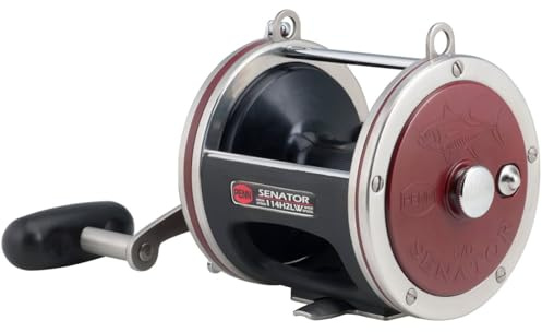 Penn Senator Reel 114H2LW 6/0 SPCL Wide Spool - Multirolle, Rechtshand Angelrolle zum Meeresangeln, Big Game Rolle