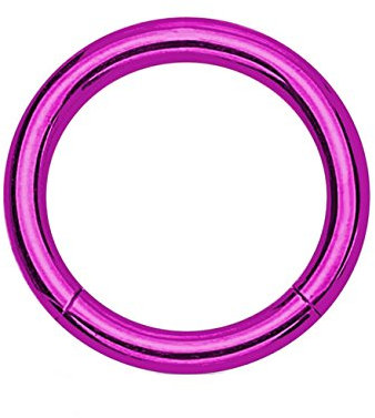 beyoutifulthings Piercing-Ring Universal-Piercing Brust Nippel Nase Septum Ohr Helix Cartilage klick-Verschluss Edelstahl Lila 1,2mm 8mm