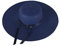 FSSTUD Femme Soleil Chapeau Été en Paille Chapeau de Plage Pliable Anti UV Large Bord Bleu Profond