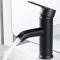 Noir mat givré robinet mitigeur de salle de bain Lavabo Robinet en acier inoxydable Unique Lavabo Robinet froide et d'eau chaude un seul trou Unique Poignée, Black-small, free size