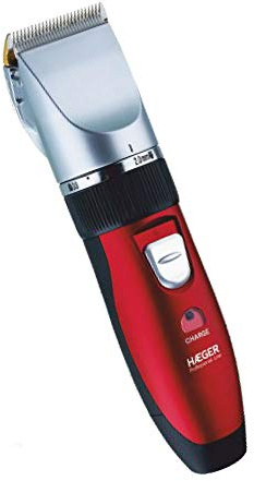 HAEGER Professioneller wiederaufladbarer Haarschneider mit oder ohne Kabel, mit AC-Motor, ergonomisch und praktisch, 2 unabhängige Akkus, Keramikklingen und Titanbeschichtung