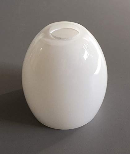 E14 Ersatzglas FGTU0810_GL Tischleuchte Ersatzschirm für Lampe, Lampenglas für Pendelleuchte, Tischlampe, Nachttischleuchte, Lampschirm weiss glänzend !