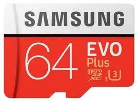 Samsung Flash Card 64GB Evo Plus Micro-SD w/a