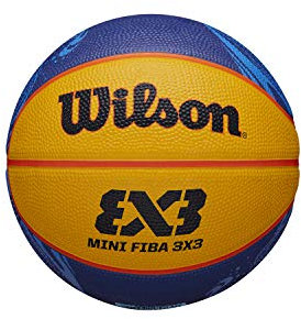Wilson Basketball FIBA 3X3 Replica Ball 2020 WT, Größe: 3, Gummi, Für den Innen- und Außenbereich, WTB1733XB2020 orange/bleu Marine
