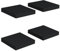 vidaXL 4X Wandregal Schwebend Hängeregal Wandboard Bücherregal Schweberegal Regalbrett CD DVD Regal Dekoregal Schwarz 23x23,5x3,8cm MDF