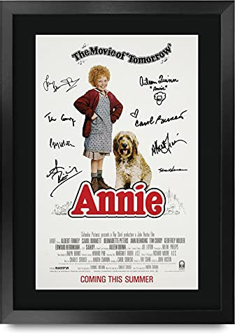 HWC Trading Filmposter Aileen Quinn, Albert Finney, Geschenke, Autogramm, A3, gerahmt, A3
