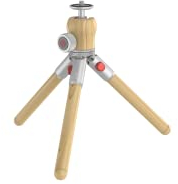 IFOOTAGE Minipod aus Holz und Metall, Tischstativ für Vlogging und Streaming, Canon/für Sony/für Nikon DSLR, für GoPro und Smartphone
