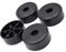 Design61 4er Set Kunststoff Möbelgleiter Möbelfuß Sofa Sessel mit Innensechskant Ø 50 x H 20 mm schwarz