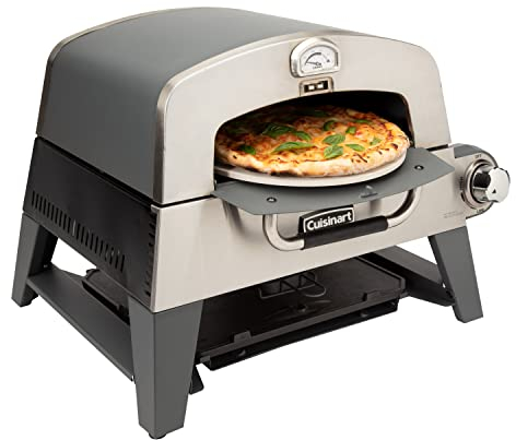 Cuisinart CGG-403 3-in-1 Grill, Grillplatte und Pizzaofen, Edelstahl