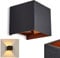 Wandleuchte Badajoz, moderne Wandlampe aus Metall in Schwarz/Kupferfarben, eckige Leuchte mit Lichteffekt durch verstellbaren Schirm, 1-flammig, 1 x G9, ohne Leuchtmittel
