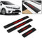Muchkey Auto Einstiegsleisten Aufkleber für Skoda Fabia Kamiq Karoq Kodiaq Octavia Rapid Roomster Scala Superb Yeti Carbon Fiber Autotürschutz/Einstiegsleistenschutz Auto Zubehör 4 Stück Rot