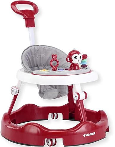 Twinky® Lauflernwagen mit Spielset & Bodenmatte - Robuste 4-fach verstellbare Vorschul-Lauflernhilfe - Ideal als Gehhilfe für die ersten Schritte Ihres Kleinen