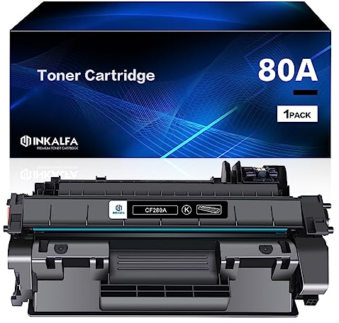 inkalfa Kompatibel für HP 80A CF280A 80X CF280X Toner Laserjet Pro 400 M401a M401dn M401n M401dw M401dne M401d MFP M425dw MFP M425dn M425 M401, Schwarz, 1er-Pack