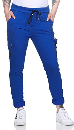 CLEO STYLE Damen Jogginghose Freizeithose Sweatpants Baggy Boyfriends Sommerhose Print 95