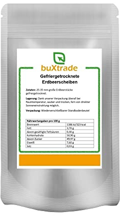5 kg Gefriergetrocknete Erdbeerscheiben | Erdbeere | Trockenfrüchte | Fruchtstücke | Buxtrade