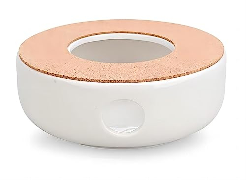 Ceramic Teapot Warmer, Teapot Heater, Tea Light Warmer, Suitable for Teapot and Mugs, 6 Inches (Candles not Included)
