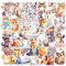 Bric Dodo 50 Stück Wasserfarben Katze Aufkleber Auto Laptop Telefon Gitarre Skateboard Motorrad Fahrrad Katze Stickers Set Vinyl Wasserdicht Aesthetic Aufkleber für Jugendliche Kinder Erwachsene