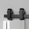 HOCONNIE 4.3FT/131cm Bi-Folding Sliding Barn Door Hardware Kit Barn Door Kit Sliding Door Track for 2 Closet Door