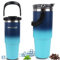 MYFOREST Thermobecher 900ml, Kaffeebecher zum Mitnehmen mit Strohhalm, doppelwandig Edelstahl vakuumisoliert, 2-in-1 auslaufsicherer Deckel für kalten kohlensäurehaltigen