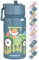 BEARFOOT Trinkflasche Kinder Edelstahl mit Strohhalm - Thermosflasche 400ml - BPA frei - auslaufsicher - Kleinkinder, Mädchen & Jungen Wasserflasche für Schule, Kindergarten (Blau - Traktor Fuchs)