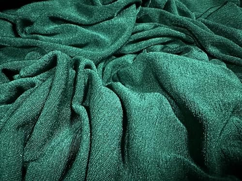 Slinky Stretch-Jersey-Stoff, Spandex, figurbetont, Meterware, einfarbig, dunkles Smaragdgrün