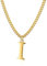 Symretie Goldkette mit Buchstaben I,14K Gold Vergoldet Initial Halskette,Edelstahl Kette mit I,Gold kettenanhänger kette für Damen Mädchen