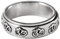 Silber Ringe Männer, Herren Ring Silber Spinner Minimalistisches Sanskrit Ringe für Herren Männer Größe 60 (19.1)