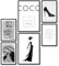MJ-GRAPHICS® Bilder Fashion, Mood Poster Coco, Schwarz Weiß Bild Lifestyle, Wandbilder Schlafzimmer, Bilder Wohnzimmer 2xA3 4xA4, Poster & Kunstdrucke, Elegante Bilder, Wandbilder Vintage ohne Rahmen
