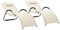 ZEYUAN Sonnenliegen Textilene 2 STK. Gartenliege, Liegestuhl, Sonnenstuhl, Sonneninsel Outdoor, Liegen, Gartenmöbel, Bäderliege, Relaxliege, Creme und Grau