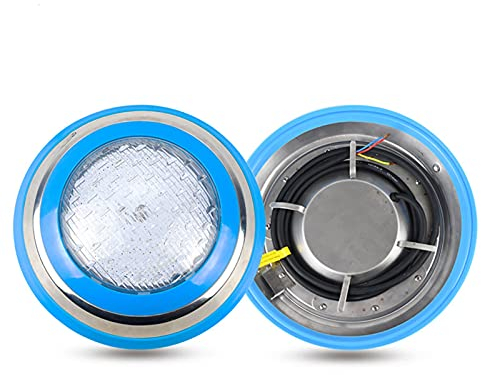 LGJEGD Edelstahl LED Schwimmbad Licht IP68 Wasserdicht 12V 45W Unterwasser Licht Teich Led Spotlight (Color:White)