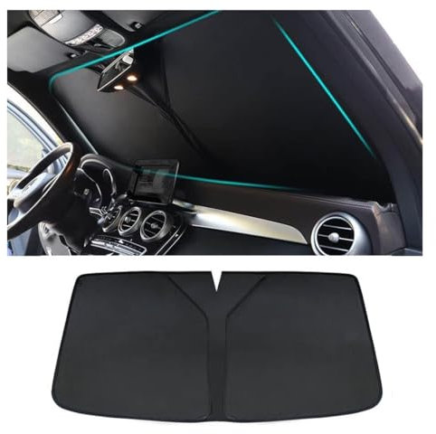 QWTYAFDD Auto Frontscheiben Sonnenschutz,für Opel Astra K Sports Tourer 2016-2024 Faltbarer Auto Sonnenschirm Universal Faltbares Design Einfache Lagerung
