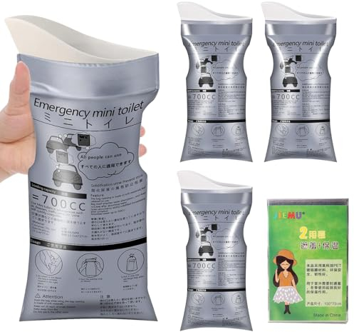 KARELLS 4 Pezzi Sacco Urina Monouso 700ml, Super Assorbenti Portatile Sacchetti Urine Vomito, Sacchetti per pipì Sacchetti per orinatoio assorbenti per Viaggi, Orinatoi Pipì WC Borse per Campeggio