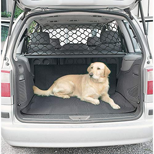 Crevyteg Barrera de Red de Seguridad Ajustable para Perros, Barrera de Malla Universal para Maletero de Coche, Divisor de conducción de Mascotas y Viajes de Seguridad (47 x 27 Pulgadas)