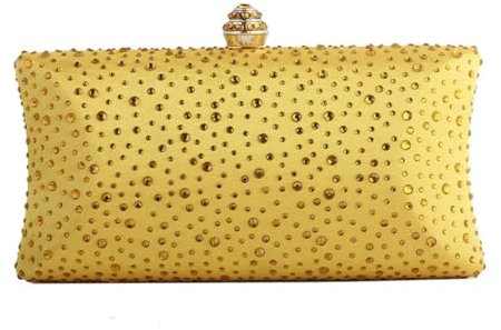 YUEZHAN Abendtasche Damen Clutch Gold Clutch Taschen Für Frauen Grün Clutch Geldbörsen Handtaschen Mit Strass Hochzeit Schulter Tasche Damen Abend Tasche Gelb