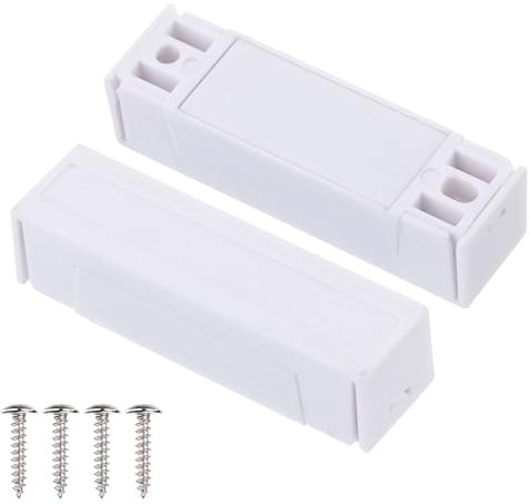 PATIKIL Surface Mount Wired N.C. Door Contact 5Pcs 0-100V/0.5Amp Magnetic Reed Switch for Home Alarm Security System, White