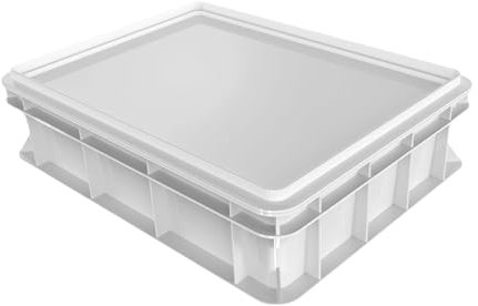 Milageto Dough Proofing Box with Lid Fruit Storage Case Pizza Dough Containers Multipurpose for Restaurant Bakery Refrigerator Pies, 30cmx40cmx10cm