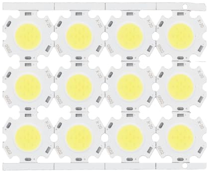 GAESHOW 12Pcs Chip LED Ad Alta Potenza, 5W 15-17V Super Bright Intensity SMD Emettitore di Luce Componenti Lampadina a diodi Apparecchi di Illuminazione a LED, per Proiettore Spotlight