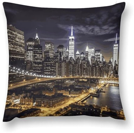 HJUQNGF Dekokissenbezüge, dekorative Wurfkissenbezüge, Plüsch-Kissenbezug, Bauernhaus, modern, Boho, New York, Nacht-Kissenbezüge für Couch, Sofa, Wohnzimmer, Heimdekoration, 45,7 x 45,7 cm